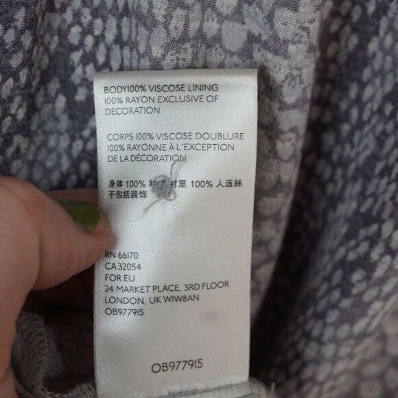 by Anthropologie‎ Marfa Maxi Dress Sz 0 EUC Snakeskin Summer Feminine Romantic - Picture 12 of 12